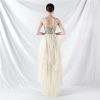 Floral Sequin Stitching Mesh Tube Top Dress in Dresses