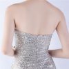 Heavy Industry Shrink Fold Wrinkle Craft Simple Retro Tube Top Evening Dress in Dresses