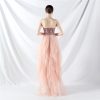 Floral Sequin Stitching Mesh Tube Top Dress in Dresses