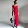 Summer Street Slim Fit Split Shoulder Strap Dress in Dresses