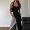 Summer Street Slim Fit Split Shoulder Strap Dress in Dresses