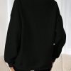 Zipper Collared Solid Color Casual Sweatshirt in Sweatshirts