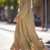 Cotton Linen Long Sleeve Cardigan Dress in Dresses