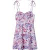 High Waist Slim Hem Ruffled Lace up Cami Dress in Dresses