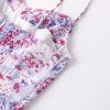 High Waist Slim Hem Ruffled Lace up Cami Dress in Dresses