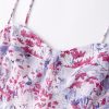 High Waist Slim Hem Ruffled Lace up Cami Dress in Dresses