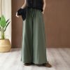 Cotton Linen Artistic Yoga Wide Leg Pants in Pants