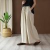 Cotton Linen Artistic Yoga Wide Leg Pants in Pants