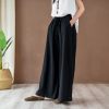 Cotton Linen Artistic Yoga Wide Leg Pants in Pants