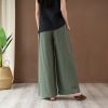 Cotton Linen Artistic Yoga Wide Leg Pants in Pants