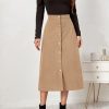 High Waist Corduroy Skirt in Skirts