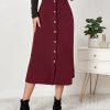 High Waist Corduroy Skirt in Skirts
