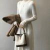 High Collar Swing Long Knitted Dress in Dresses