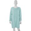 Mid Length Long Sleeve Round Neck Loose Plush Dress in Dresses