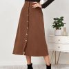 High Waist Corduroy Skirt in Skirts
