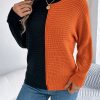 Casual Contrast Color Shoulder Oversleeve Sweater in Sweaters