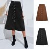 High Waist Corduroy Skirt in Skirts