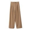 Elegant Draping Effect Wide-Leg Mopping Work Pants in Pants
