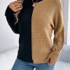 Casual Contrast Color Shoulder Oversleeve Sweater in Sweaters