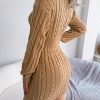 Autumn Winter Waist Controlled Twist Sheath Dress in Dresses