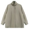 Simple Elegant Stand Collar Long Sleeve Blouse Shirt in Shirts & Blouses
