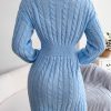 Autumn Winter Waist Controlled Twist Sheath Dress in Dresses