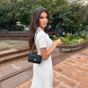 Collared Slim Fit Slimming Elegant Stitching Contrast Color Sheath Short Sleeve Long Pattern Single Breasted Knitted Dress in Dresses