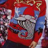 Santa Claus Pattern Round Neck Thickened Knitted Pullover Sweater in Sweaters