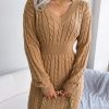 Autumn Winter Waist Controlled Twist Sheath Dress in Dresses