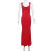 Sexy Backless Bow Slim Sheath Dress in Dresses