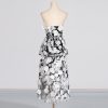 Sexy Tube Top Three Dimensional Stitching Floral Ruffled Maxi Dress in Dresses