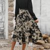 V Neck Long Sleeve Printed Dress in Dresses