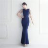 Beaded Bridesmaid Long Fish Tail Dress in Dresses