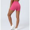 Elastic High Waist Running Workout Shorts in Sports Shorts