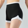 Contrast Color High Waist Hip Lifting Belly Contracting Beautiful Hip Line Outdoor Workout Shorts in Sports Shorts