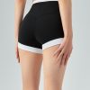 Contrast Color High Waist Hip Lifting Belly Contracting Beautiful Hip Line Outdoor Workout Shorts in Sports Shorts