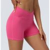Elastic High Waist Running Workout Shorts in Sports Shorts