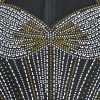 Bead Chain Stitching Rhinestone Slim Fit Dress in Dresses