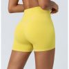 Elastic High Waist Running Workout Shorts in Sports Shorts