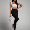 Vertical Stripes Tight Weight Loss High Waist Cropped Solid Color Leggings in Leggings