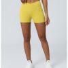 Elastic High Waist Running Workout Shorts in Sports Shorts