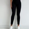 Vertical Stripes Tight Weight Loss High Waist Cropped Solid Color Leggings in Leggings
