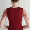 Beaded Bridesmaid Long Fish Tail Dress in Dresses