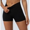 Elastic High Waist Running Workout Shorts in Sports Shorts