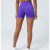 Elastic High Waist Running Workout Shorts in Sports Shorts