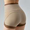 Contrast Color High Waist Hip Lifting Belly Contracting Beautiful Hip Line Outdoor Workout Shorts in Sports Shorts