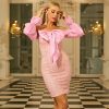 Long Sleeved Elegant Sexy Short Sequined off Neck Backless Evening Dress in Dresses