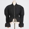 Waist Tight Slimming Stand Collar Short Cotton Jacket in Cotton-padded Coats
