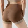 Contrast Color High Waist Hip Lifting Belly Contracting Beautiful Hip Line Outdoor Workout Shorts in Sports Shorts