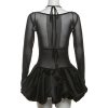 Sexy Halter Sling Basic Mesh See Through Sequin Dress Two Piece Set in Dresses